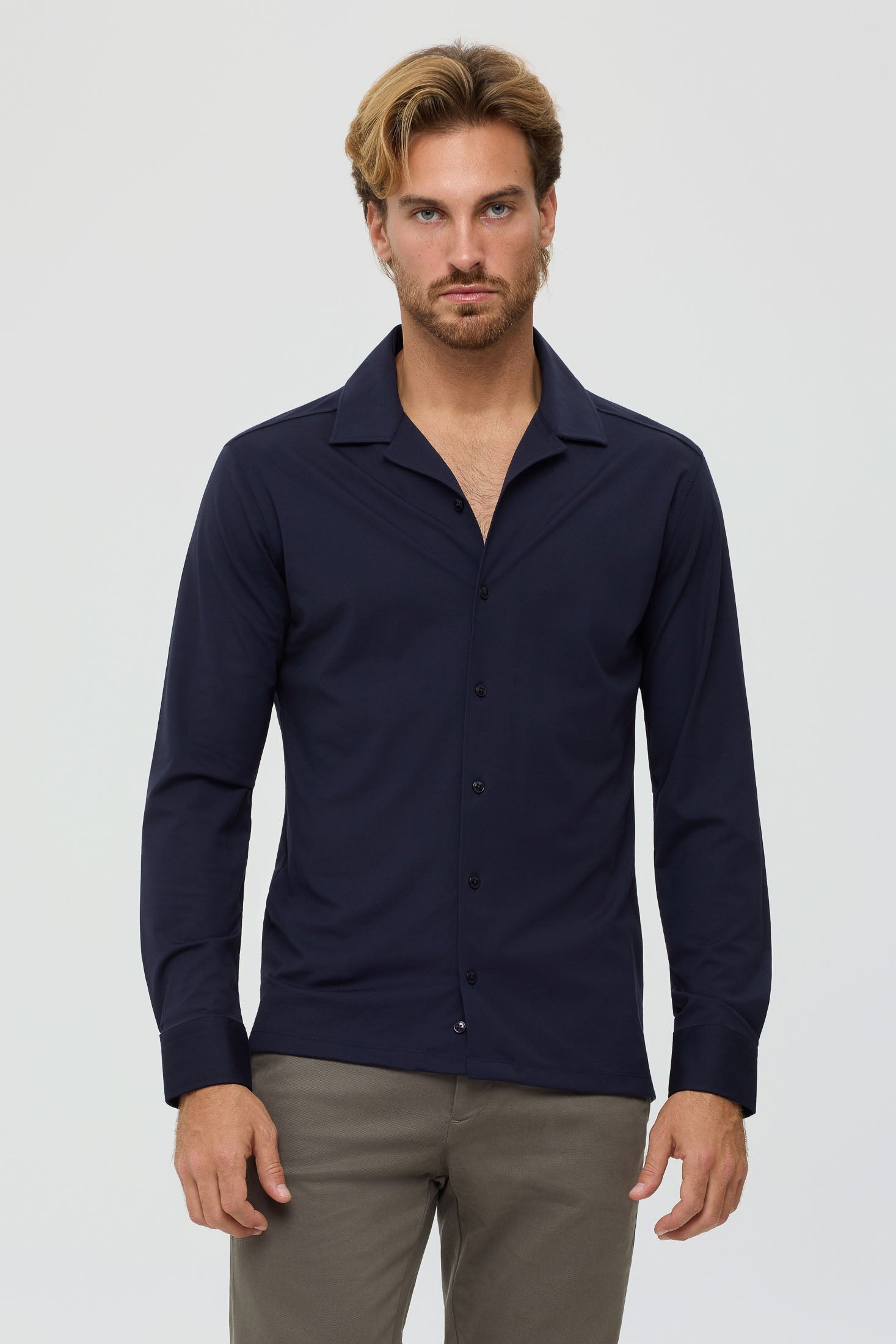 Men’s Premium Business Shirt – Soft Touch Stretch Jersey | Style 25-052-4