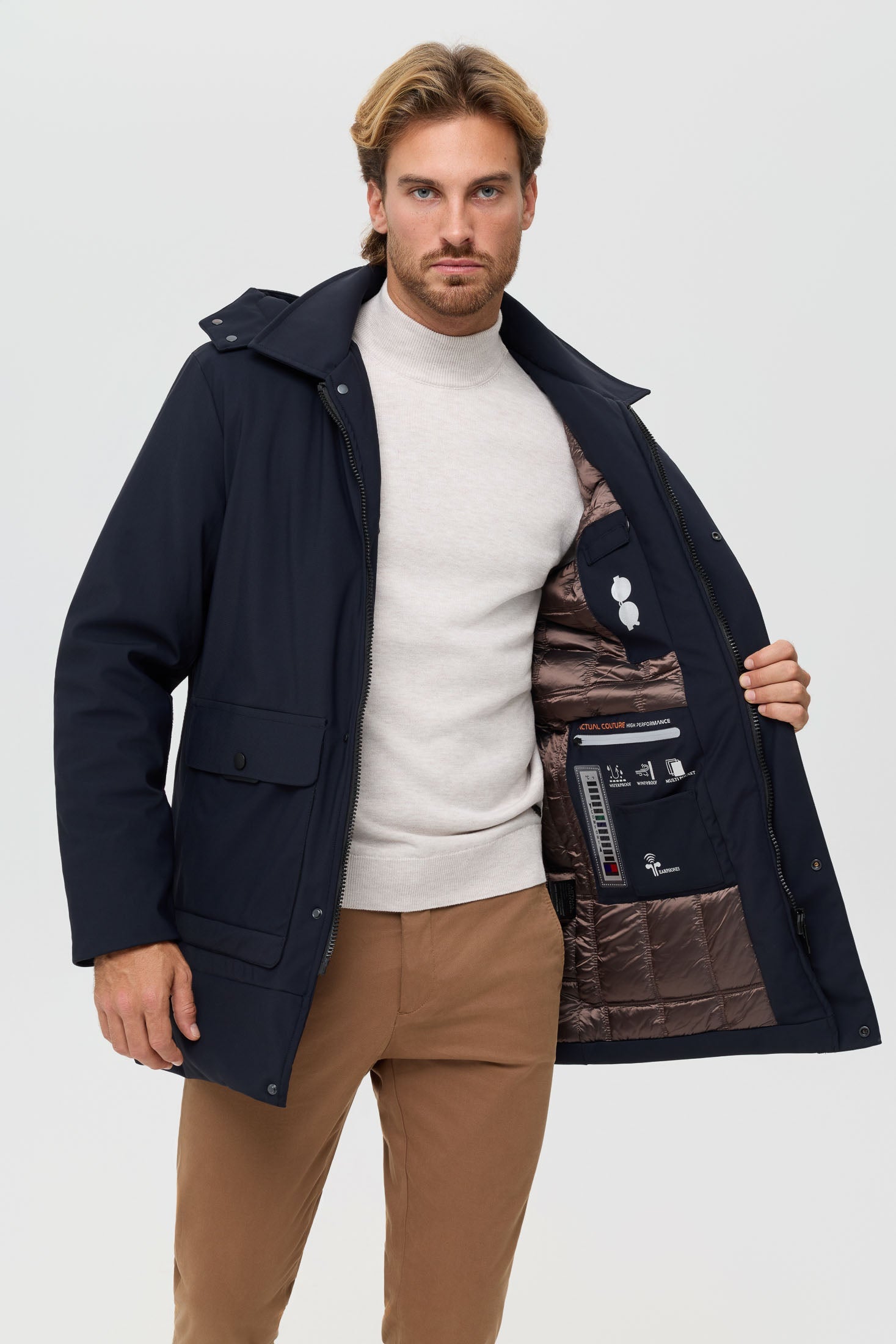 Men's Premium Puffer Coat – Technical Insulated Fabric | Style 6062-3