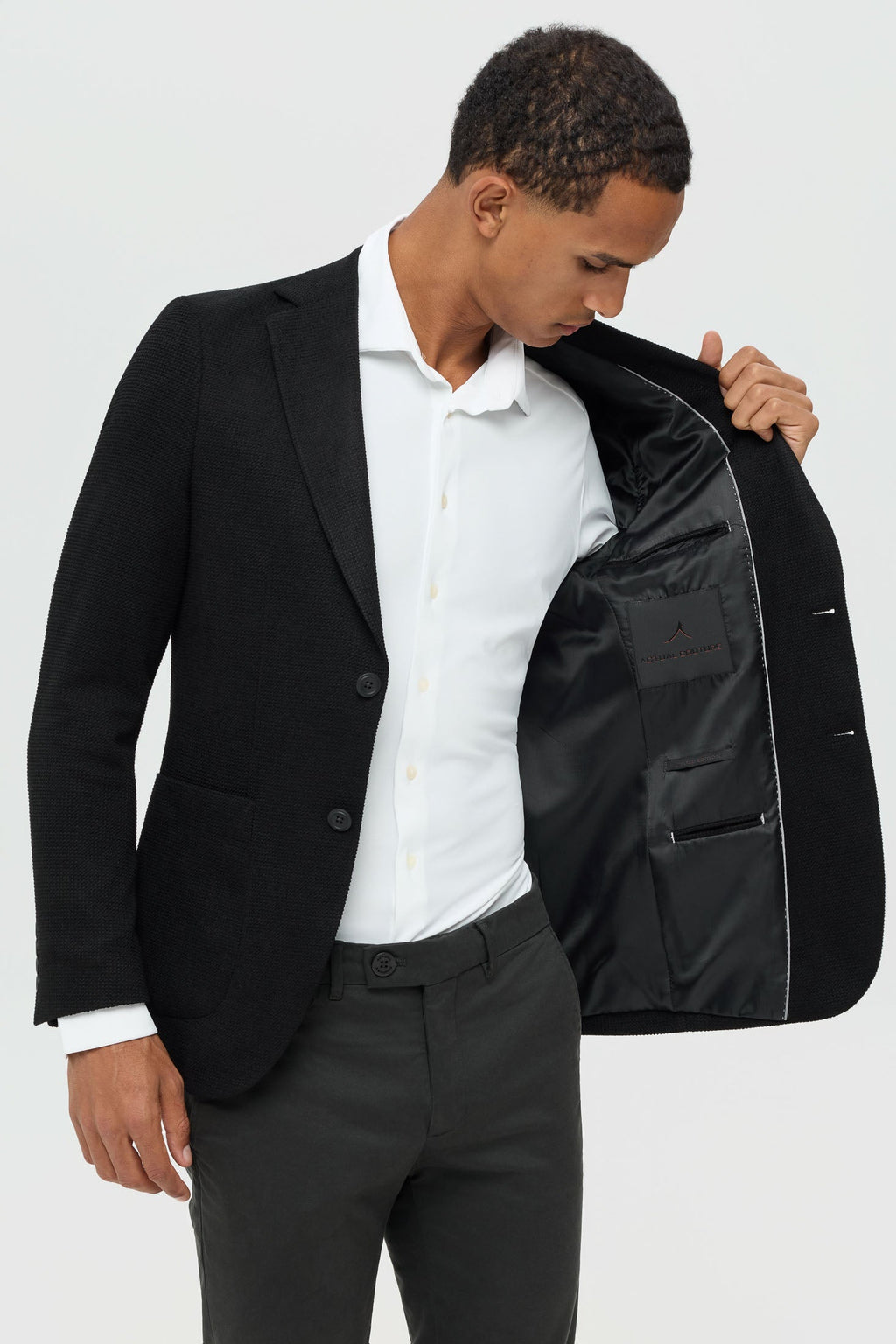 Men’s Premium Knit Blazer – Textured Comfort Stretch | Style 7182-3