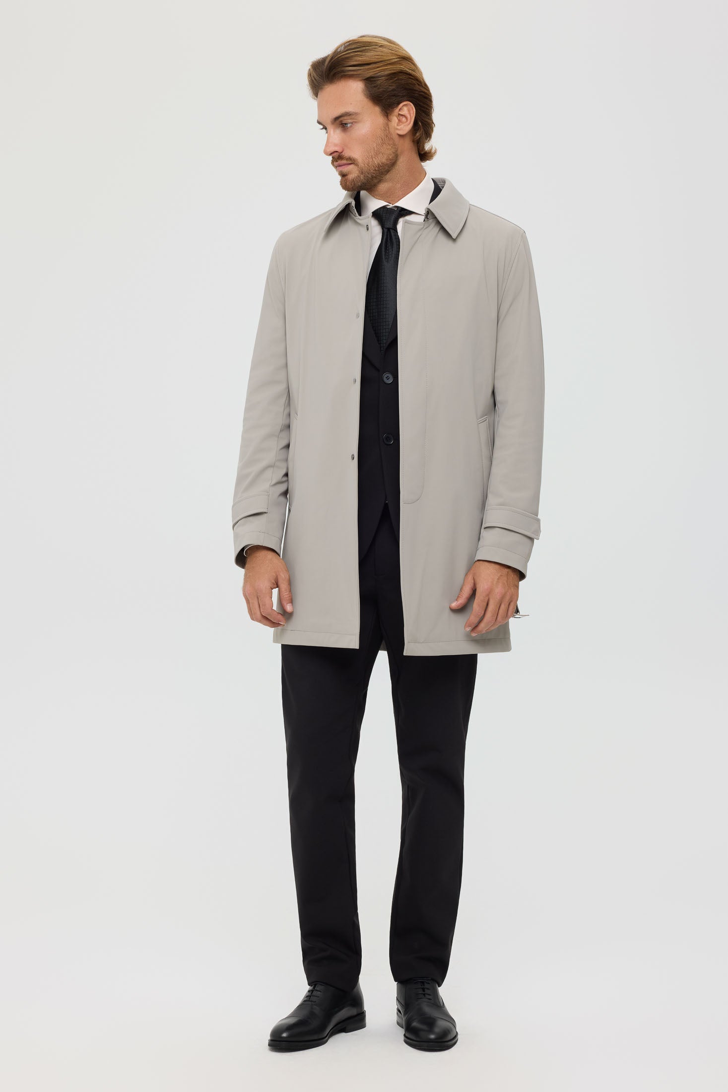 Men's Premium Trench Coat – Technical Stretch Fabric | Style 6064-5