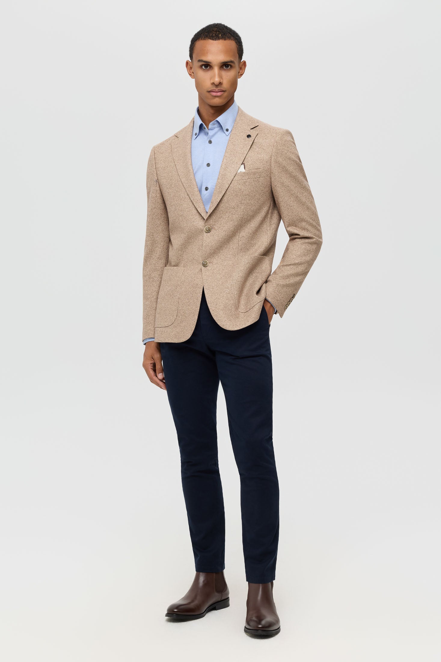 Men’s Premium Knit Blazer – Modern Stretch Comfort | Style 7187