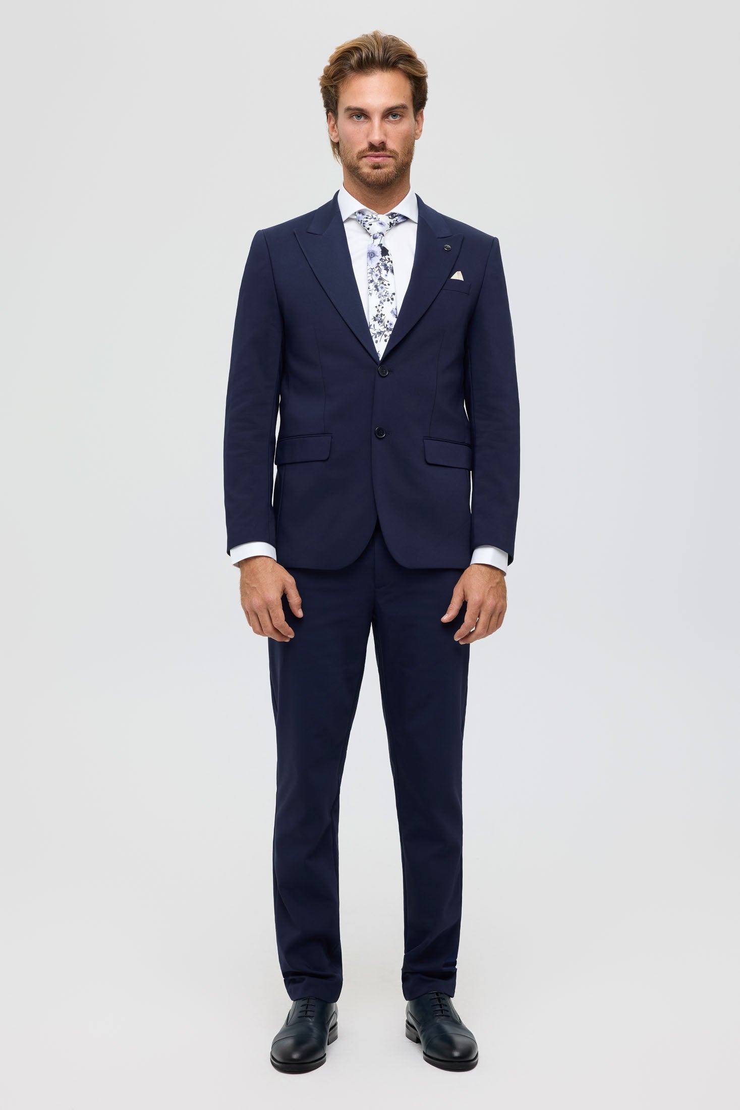 Men’s Modern Tailored Suit – Stretch Cotton Elegance | Style 4073-5