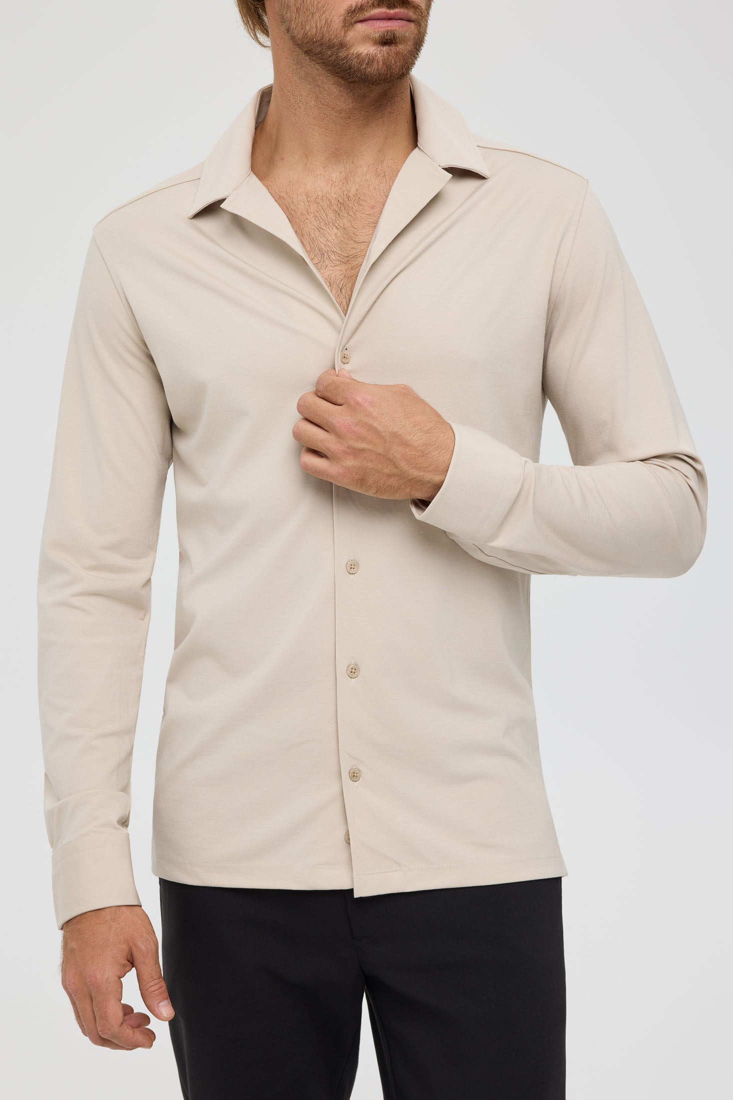 Men’s Premium Business Shirt – Soft Touch Stretch Jersey | Style 25-052-2