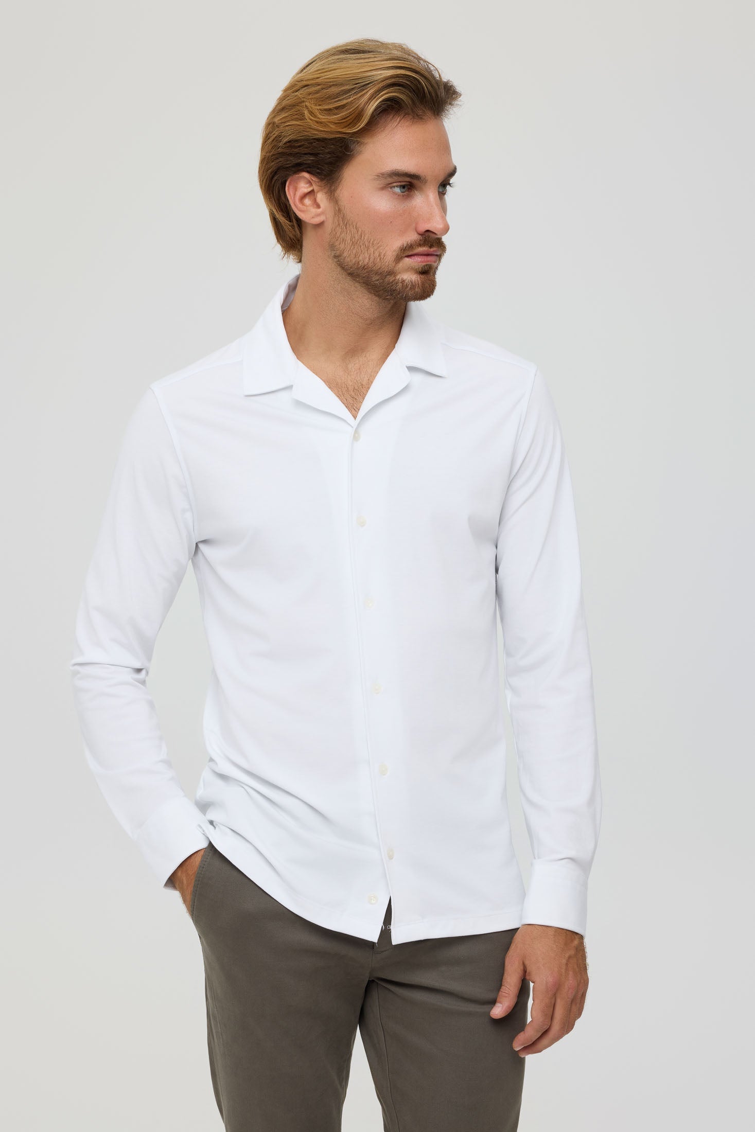 Men’s Premium Business Shirt – Soft Touch Stretch Jersey | Style 25-052-5